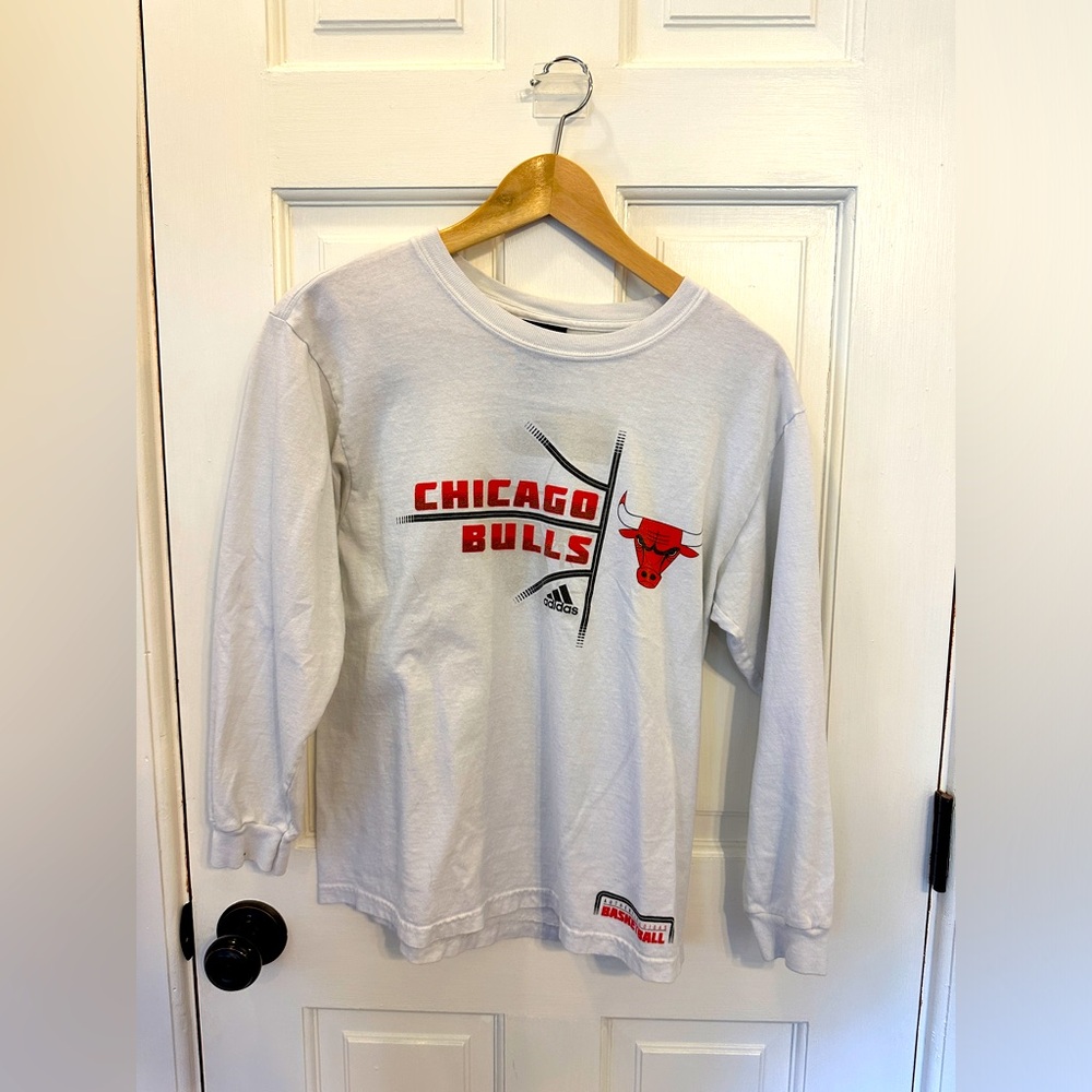 Vintage Adidas, Chicago Bulls, long sleeve shirt, youth large